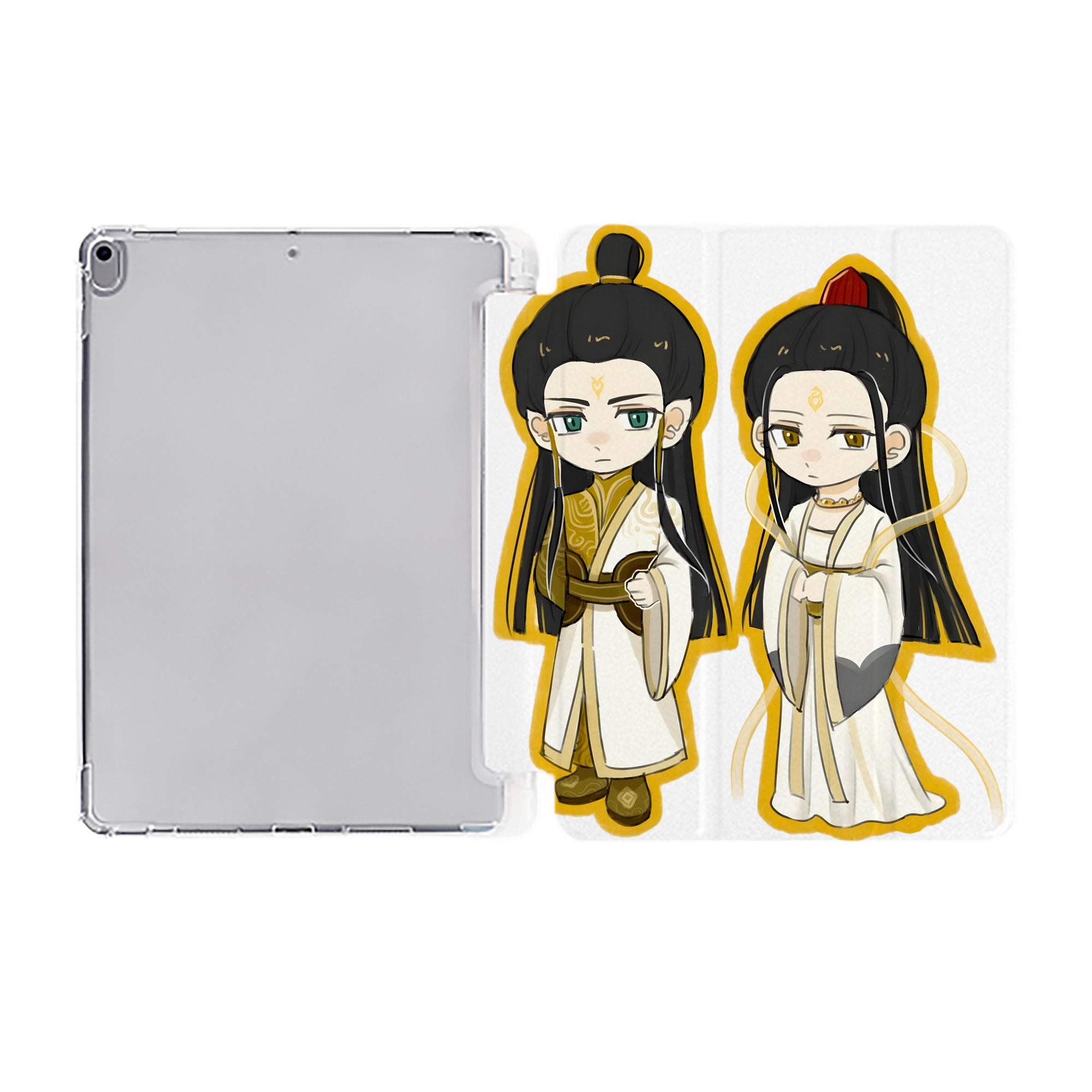 Ne Zha 2 ナタ 魔童の大暴れ IPad ケース ペン収納付き 三つ折りスタンド PUレザー×シリコン 対応機種9.5/10.5/10.9インチ